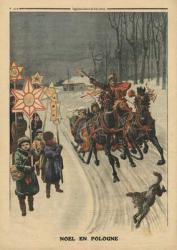 Christmas in Poland, illustration from 'Le Petit Journal', supplement illustre, 24th December 1911 (colour litho) | Obraz na stenu