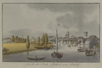 View of Potsdam, c. 1796 (hand coloured engraving) | Obraz na stenu