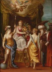 Minerva, Abundance and Fortune (oil on copper) | Obraz na stenu