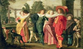 A Promenade in the Garden, c.1623 (oil on panel) | Obraz na stenu