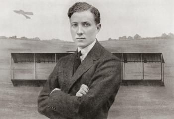Gustav Hamel, 1889 - missing May 23, 1914. Pioneer British aviator. From The Year 1914 Illustrated. | Obraz na stenu