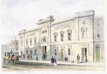 The New Front Astley's Theatre, c.1846 (w/c on paper) | Obraz na stenu