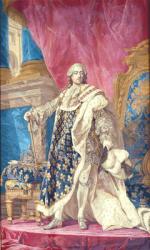 Louis XV (1710-74) in Coronation Robes (tapestry) | Obraz na stenu