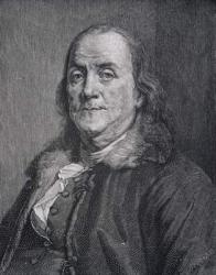 Benjamin Franklin (engraving) | Obraz na stenu