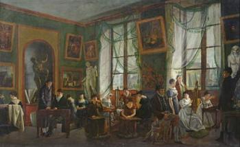 The Studio of Madame Haudebourt-Lescot (oil on canvas) | Obraz na stenu