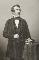 David Livingstone (1813-73) engraved by D.J. Pound from a photograph, from 'The Drawing-Room of Eminent Personages, Volume 2', published in London, 1860 (engraving) (see 266634 for detail) | Obraz na stenu