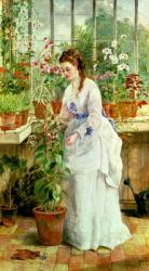 Young Lady in a Conservatory | Obraz na stenu