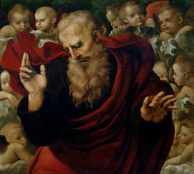 God the Father Blessing (oil on panel) | Obraz na stenu