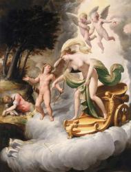 Venus Led by Cupid to Dead Adonis (oil on canvas) | Obraz na stenu
