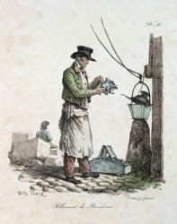 The Lamplighter, engraved by Francois Seraphin Delpech (1778-1825) (colour litho) | Obraz na stenu