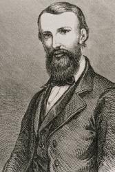 John William Wills (1834-61), English explorer, from 'Le Tour du Monde', published in Paris, 1860s (engraving) | Obraz na stenu