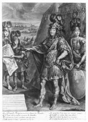 Louis XIV giving orders to fortify the borders (engraving) | Obraz na stenu