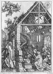 The Nativity, from the 'Life of the Virgin' series, c.1503 (woodcut) (b/w photo) | Obraz na stenu