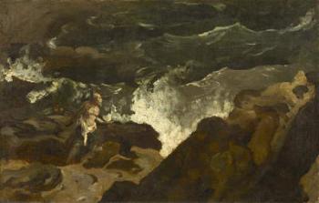 Shipwrecked on a Beach, c.1822-3 (oil on paper mounted on canvas) | Obraz na stenu