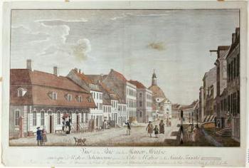 View of Mauer Strasse, Berlin, 1776 (coloured engraving) | Obraz na stenu