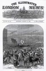 The Riots in Belfast: Orangemen attacking the procession, cover of 'The Illustrated London News', August 31st 1872 (engraving) | Obraz na stenu