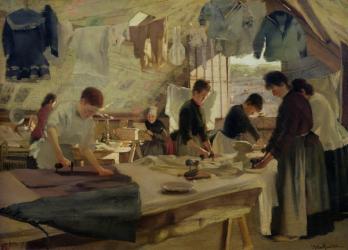 Ironing Workshop in Trouville, 1888 (oil on canvas) | Obraz na stenu