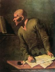 John Duns commonly called Duns Scotus, 1266 1308. Generally considered to be one of the three most important philosopher-theologians of the High Middle Ages. After a 17th century painting. From Impressions of English Literature, published 1944. | Obraz na stenu