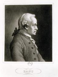 Portrait of Emmanuel Kant (1704-1804), German philosopher (engraving) (b/w photo) | Obraz na stenu