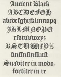 Ancient Black typeface | Obraz na stenu