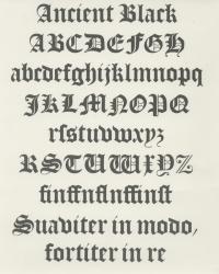 Ancient Black typeface | Obraz na stenu