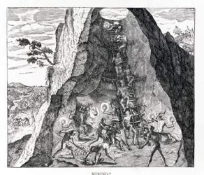 'Mining', Frankfurt, 1602 (engraving) | Obraz na stenu