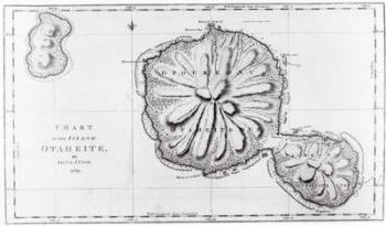 Chart of the Island Otaheite, 1769 (litho) (b/w photo) | Obraz na stenu