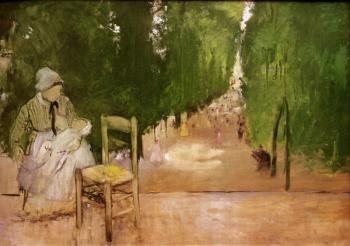 In the Jardin du Luxeumbourg (oil on canvas) | Obraz na stenu