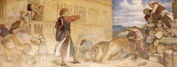 He Treated the Lions as though he was joking, c.1854/55 (fresco) | Obraz na stenu