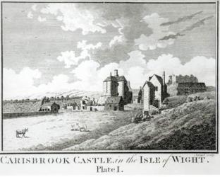 Carisbrook Castle, Isle of Wight, Plate I (engraving) (b/w photo) | Obraz na stenu