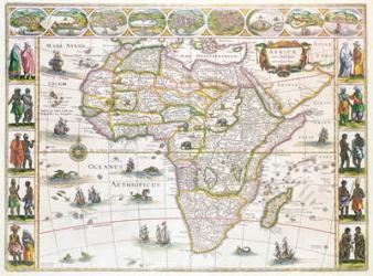 Africa Nova, c.1617 (colour engraving) | Obraz na stenu