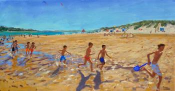 Keeping fit,Wells next the Sea,(oil on canvas ) | Obraz na stenu