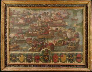 Naval Battle of Lepanto, 1571 (oil on panel) | Obraz na stenu