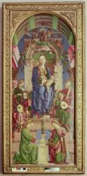 The Virgin and Child Enthroned, mid 1470s (oil & egg on tempera on poplar) | Obraz na stenu