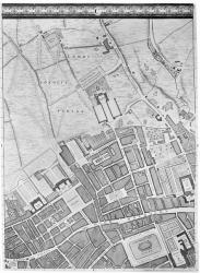 A Map of Bloomsbury and Holborn, London, 1746 (engraving) | Obraz na stenu