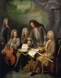 La Barre and Other Musicians, c.1710 (oil on canvas) | Obraz na stenu