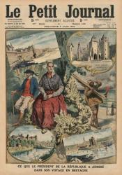 What the President of the Republic has admired during his trip through Brittany, front cover illustration from 'Le Petit Journal', supplement illustre, 7th June 1914 (colour litho) | Obraz na stenu