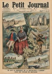 What the President of the Republic has admired during his trip through Brittany, front cover illustration from 'Le Petit Journal', supplement illustre, 7th June 1914 (colour litho) | Obraz na stenu