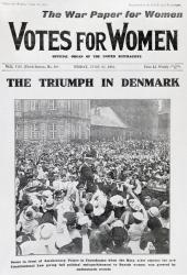 Front page showing enfranchisement in Denmark, 1915 (newspaper) | Obraz na stenu