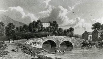 Greta Hall and Keswick Bridge, engraved by E. Francis, 1842 (engraving) | Obraz na stenu