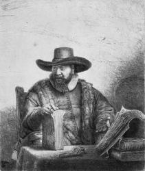 Cornelius Claesz Anslo (1592-1646) 1640 (etching) (see 242867) (b/w photo) | Obraz na stenu