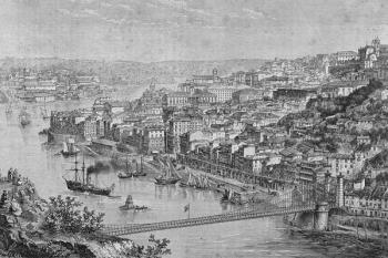 Porto in the 1860s (engraving) | Obraz na stenu