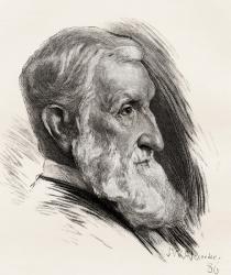 George Bancroft, 1800 1891. American historian and statesman. From The Century Magazine, published 1887. | Obraz na stenu
