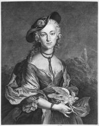 Mademoiselle Marie Salle (see also 414546) (engraving) (b/w photo) | Obraz na stenu