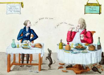 Portrait of a Glutton (colour engraving) | Obraz na stenu