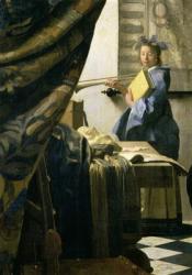 The Artist's Studio, c.1665-6 (oil on canvas) (detail of 408) | Obraz na stenu