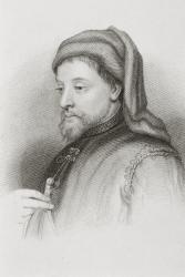 Geoffrey Chaucer (c.1342/43-1400) (engraving) | Obraz na stenu