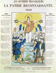 Illustrated lyric sheet for a song dedicated to the workers, 1848 (litho) | Obraz na stenu