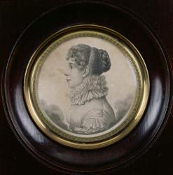 Portrait of Sophie Rostopchine (1799-1874) Comtesse de Segur (pen & ink on paper) | Obraz na stenu