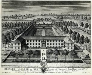 Bromley College in Kent (engraving) | Obraz na stenu